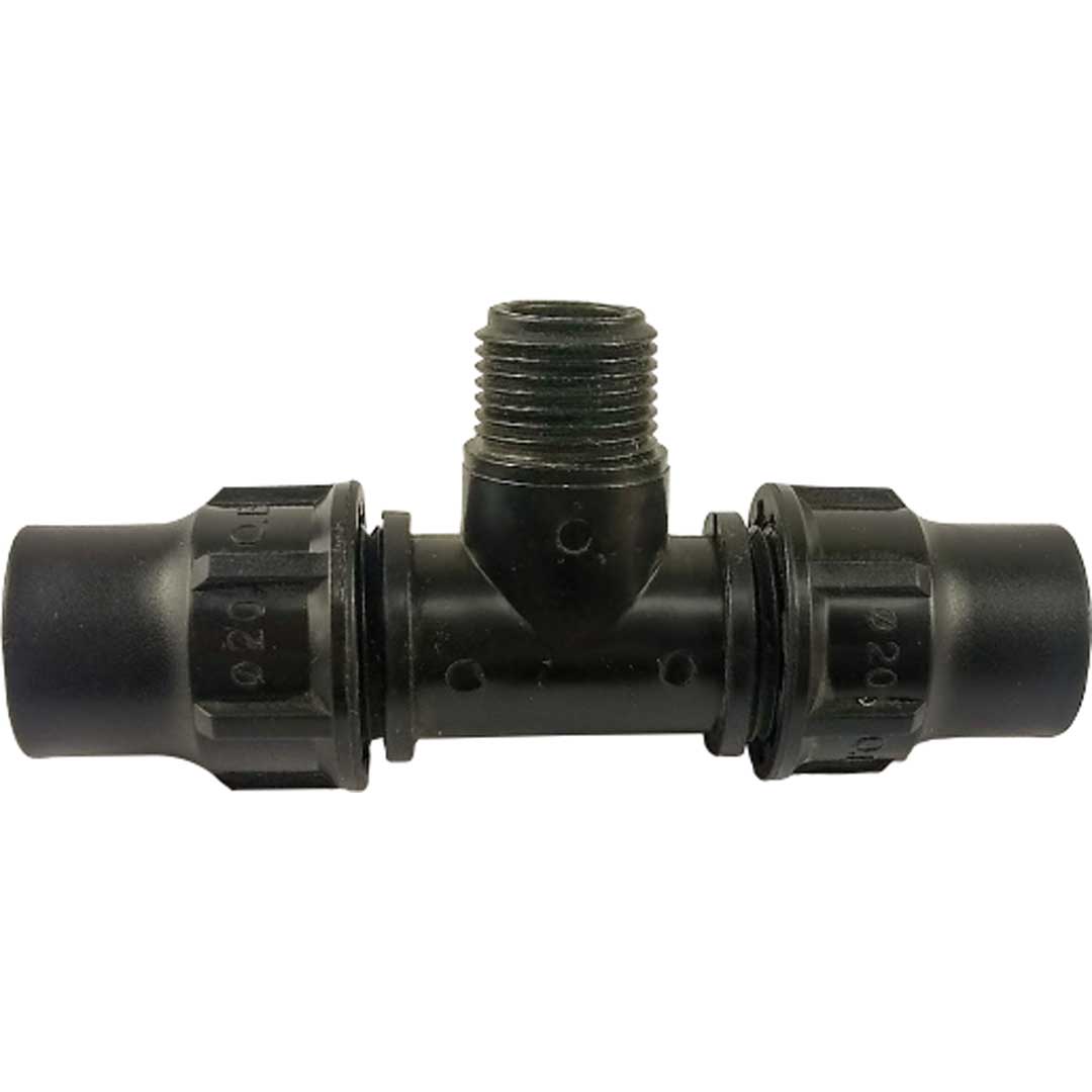 Teu cu F.E. tip LOCK pentru LDPE - 1/2" x 20 mm