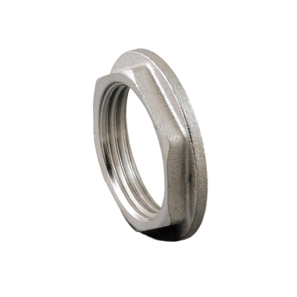 Piuliță alamă nichelată cu flanșă - 1/2"x8
