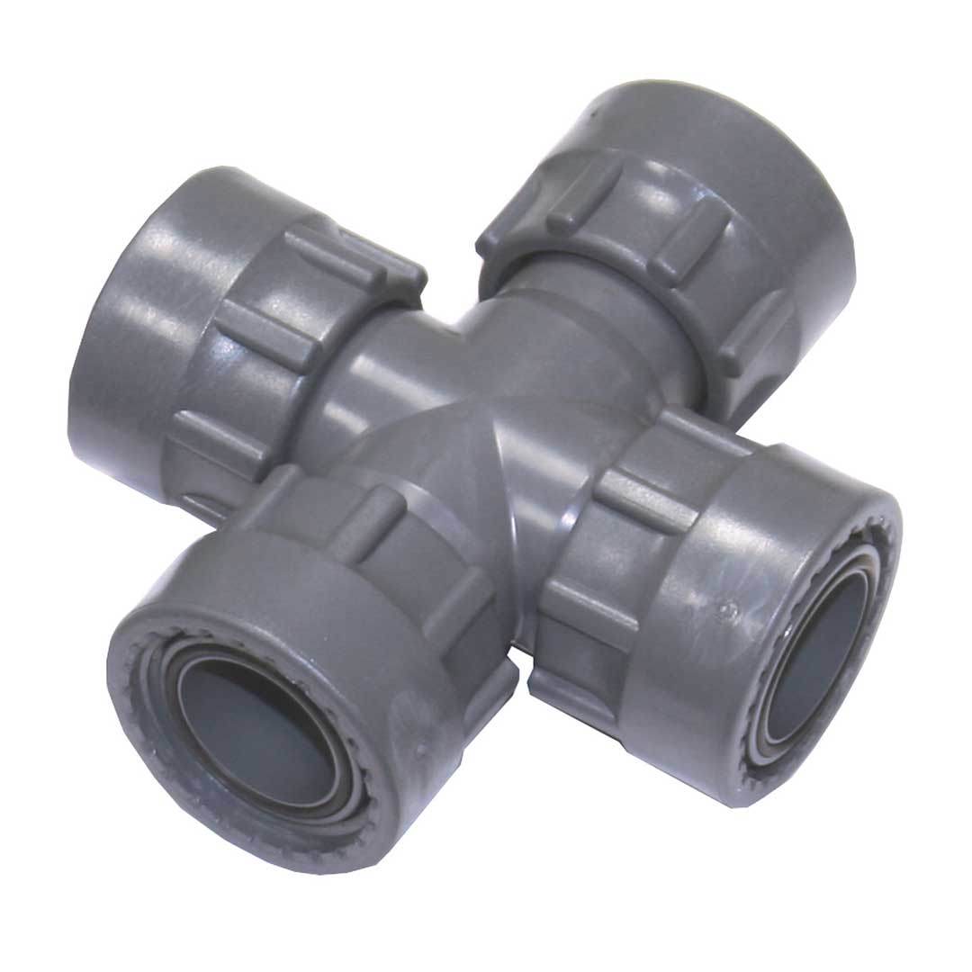 Cruce irigatie PVC FxFxFxF - 1"