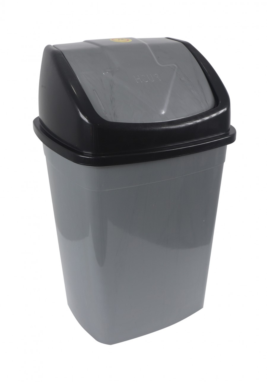Coș gunoi din plastic cu capac SWING, 10L