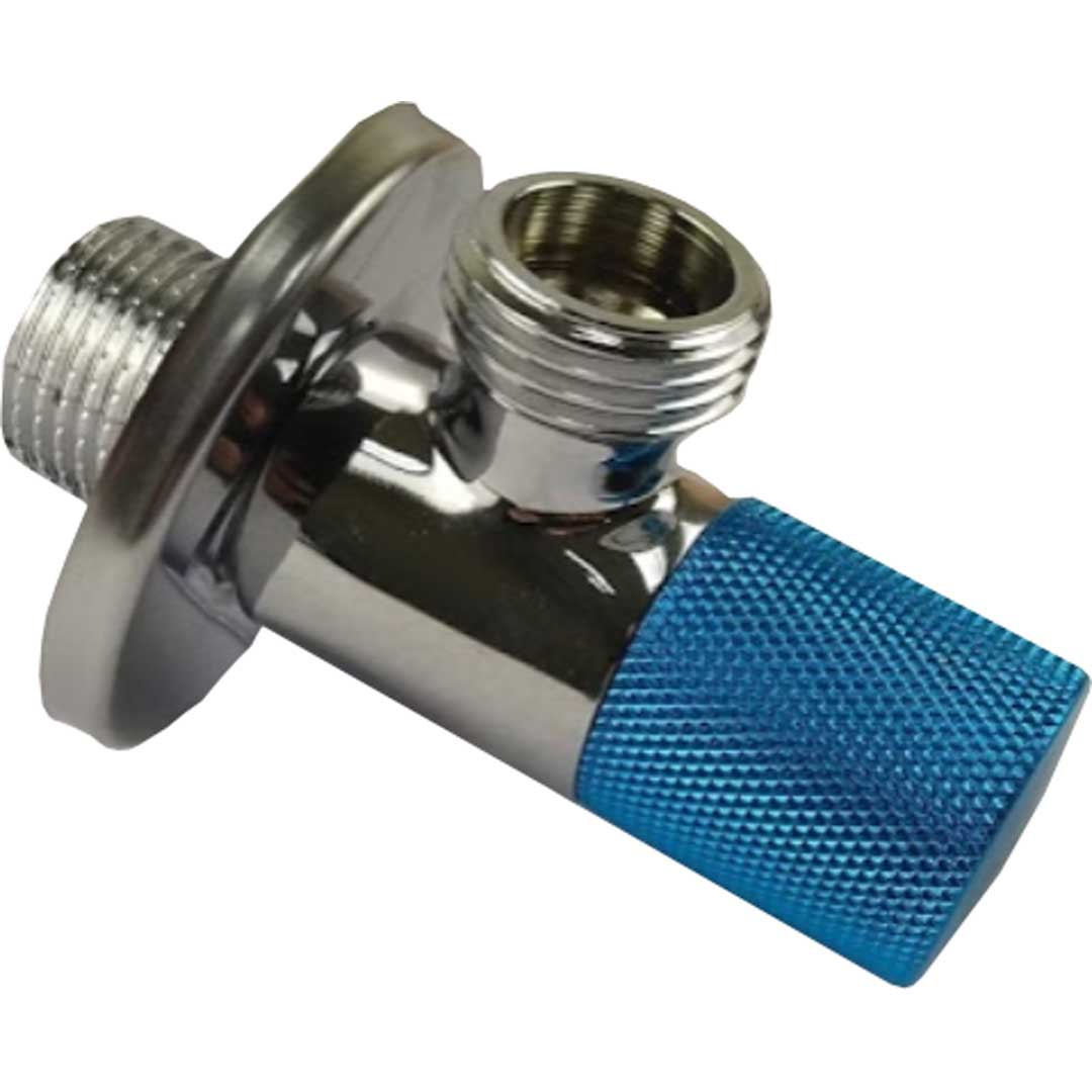 Robinet sub lavoar, mâner rotund, albastru - 80 mm