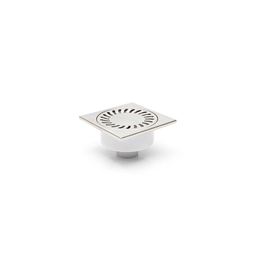 Sifon de pardoseală cu protecție antimiros, cu grila din INOX, ieșire verticală CEHIA - 150 mm