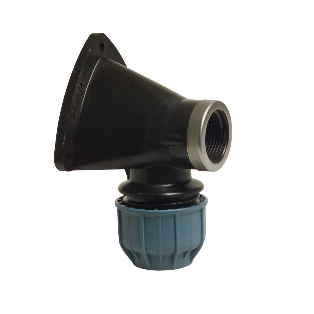 Cot compresiune cu talpă PN16, F - 25x3/4"