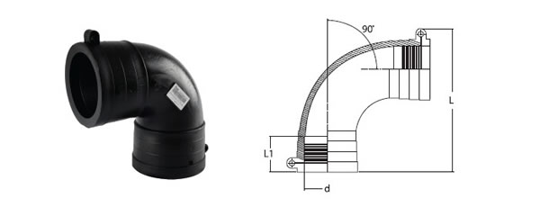 Cot electrosudabil 90°, SDR11, PE100 - 110 mm