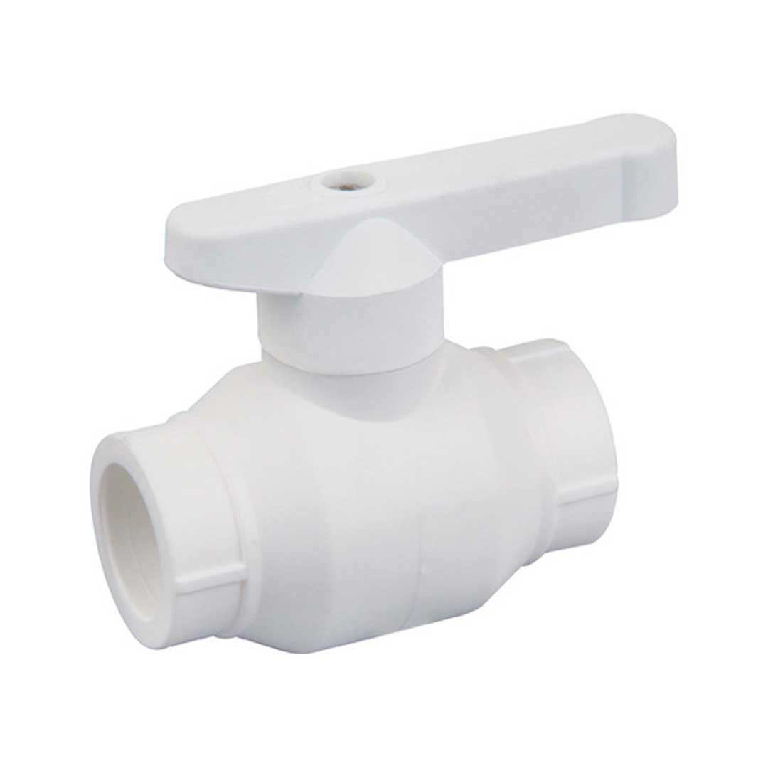 Robinet PPR cu bilă din alamă - ALB - 32x32