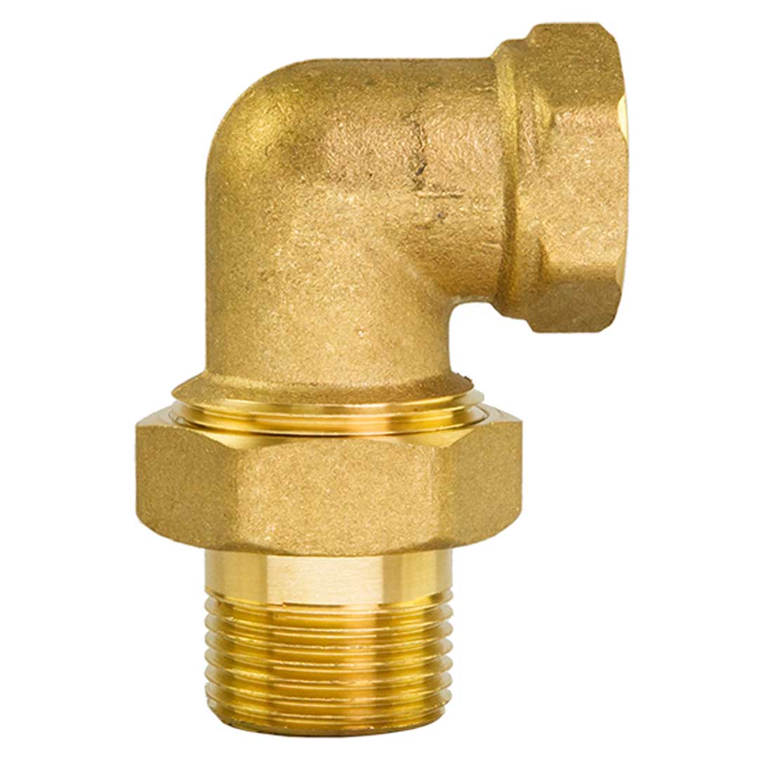 Cot din alamă cu olandez 90° MF - 2"