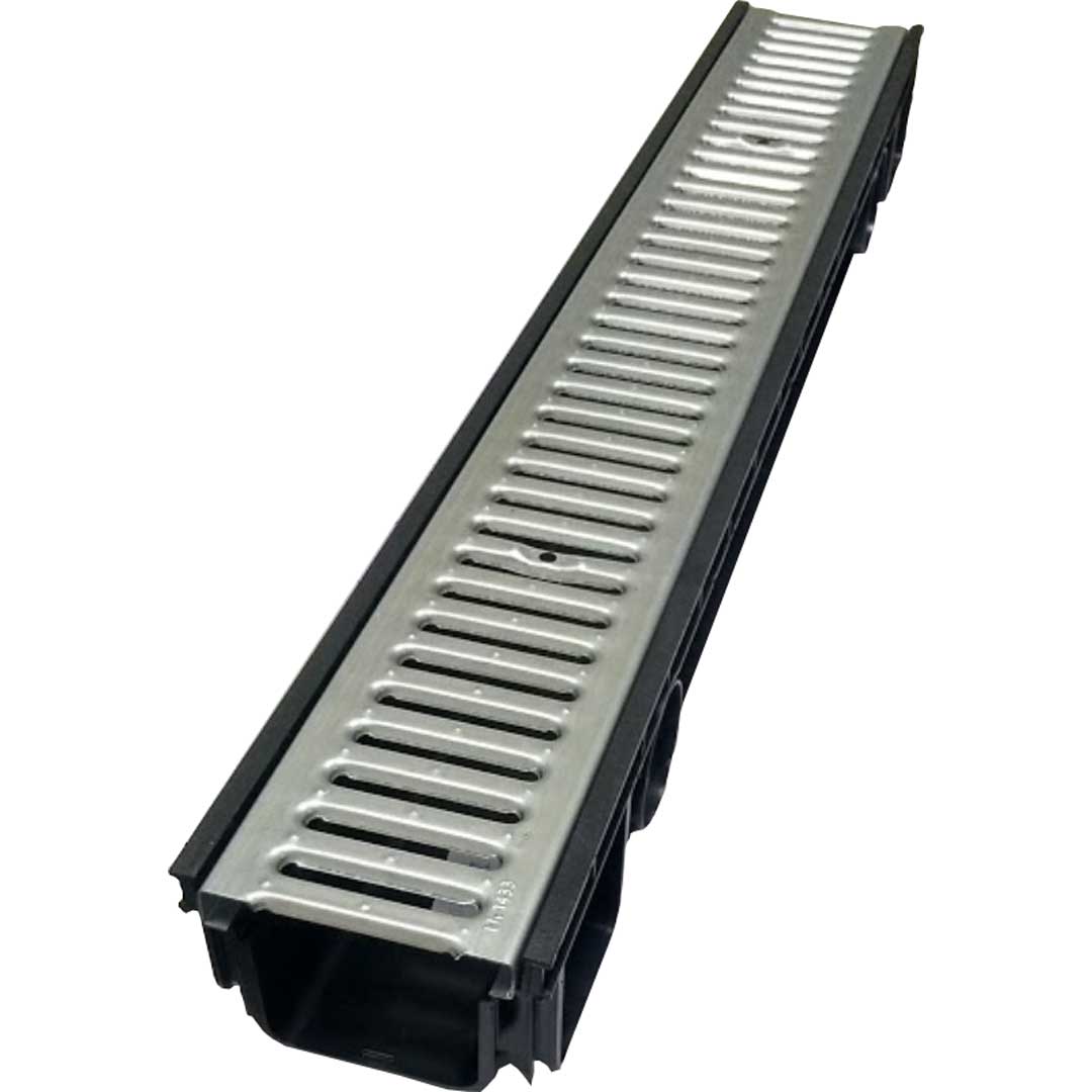 Rigolă drenaj TOP cu grilă din oțel galvanizat - 153x120x1000