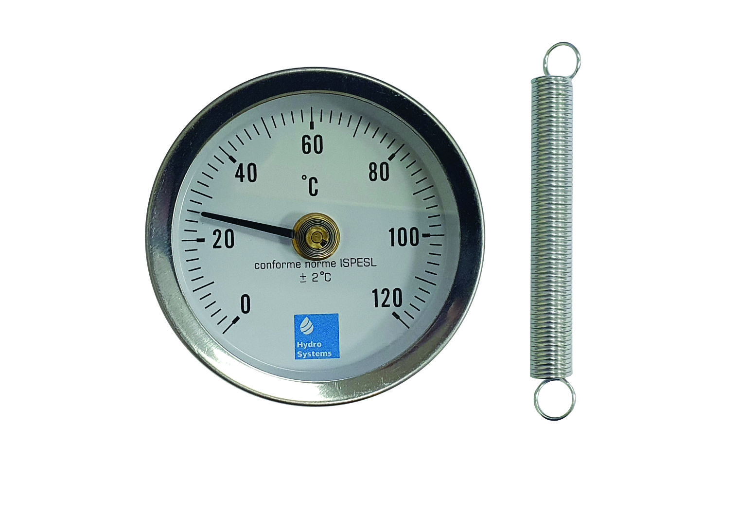 Termometru cu arc 0-120°C , 63 mm