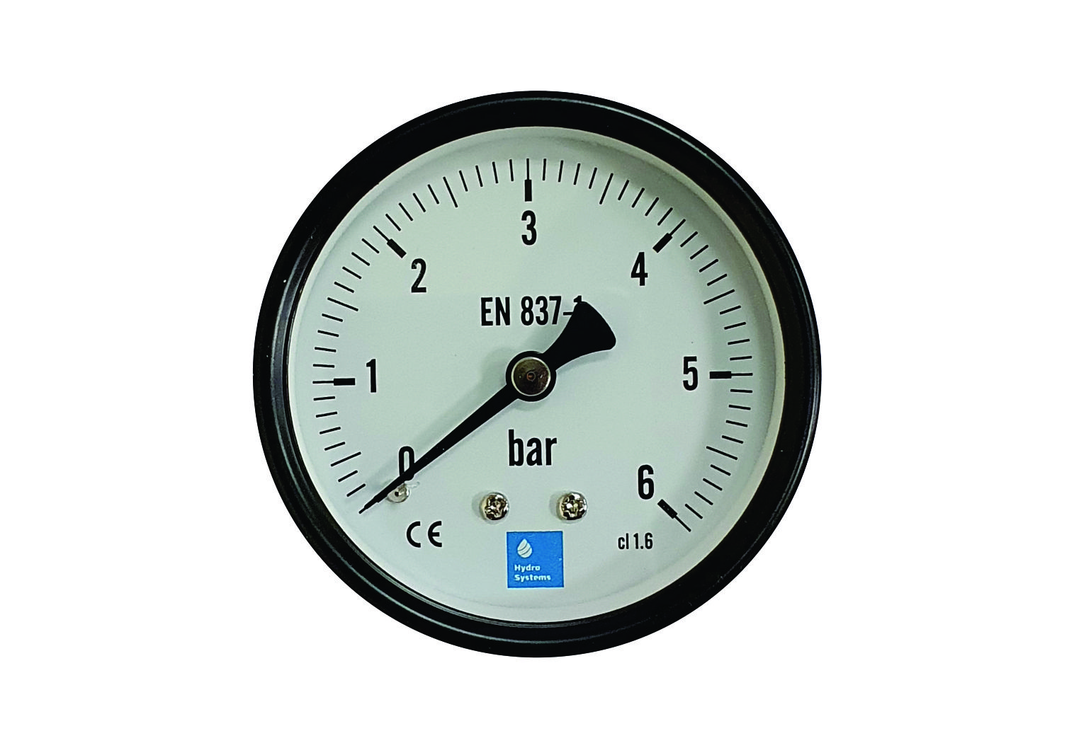 Manometru 0-6 bar, cu conectare în spate (AXIAL), 50 mm - 1/4"