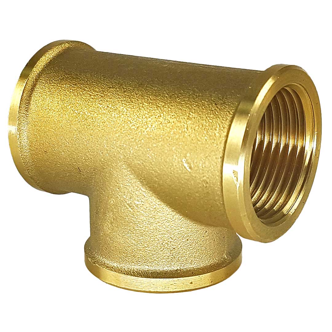 Teu din alamă egal FFF - 1/2"