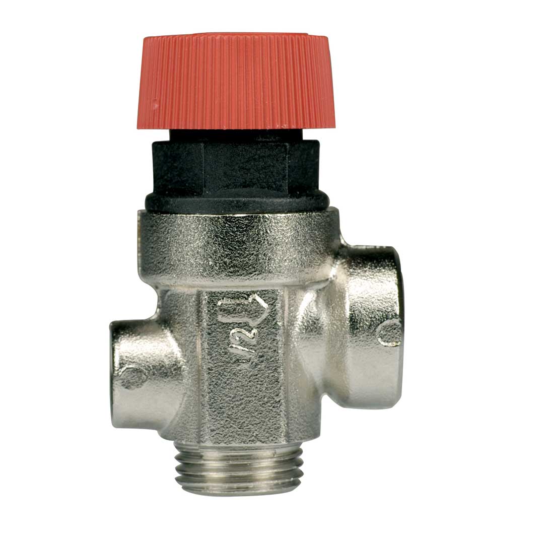 Supapă de siguranţă 3 BAR, MF, cu filet manometru - 1/2"x1/2"