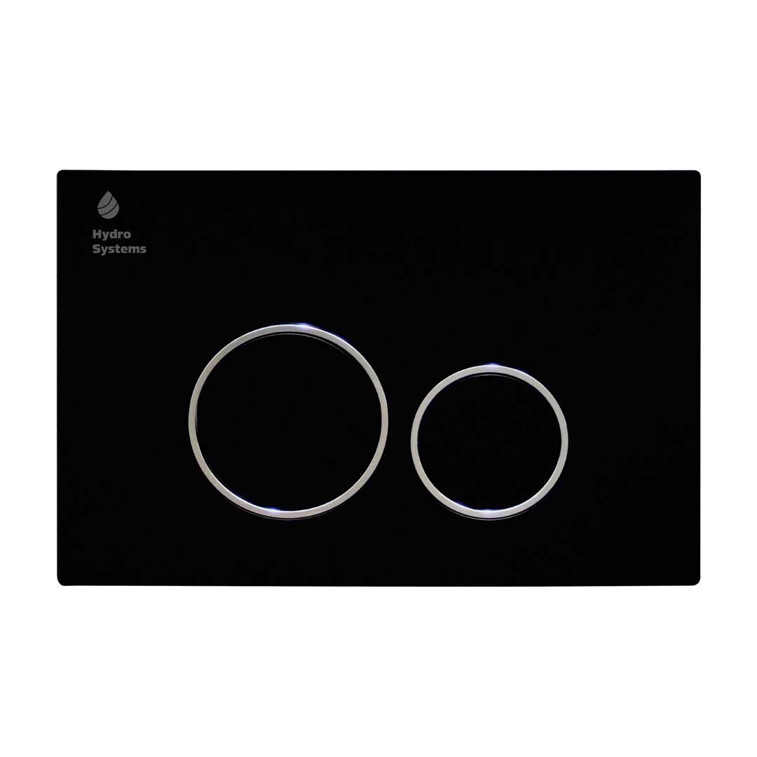 Placă acționare mecanică, 005D, Negru Mat + Cromat - 245 mm