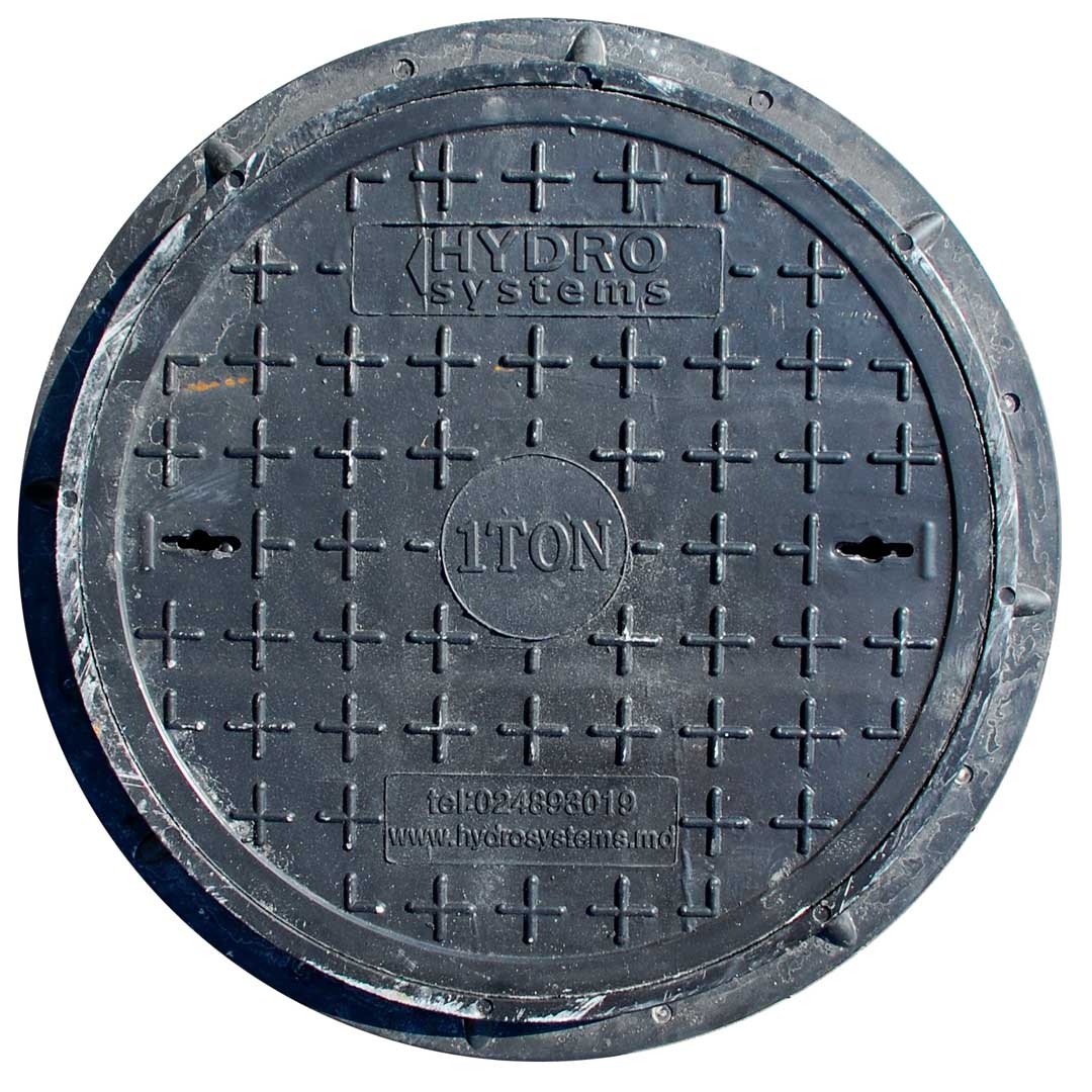 Capac canalizare plastic, DN700, 2t - GRI