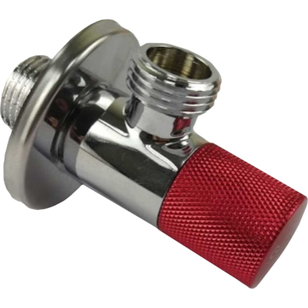 Robinet sub lavoar, mâner rotund, roșu - 80 mm