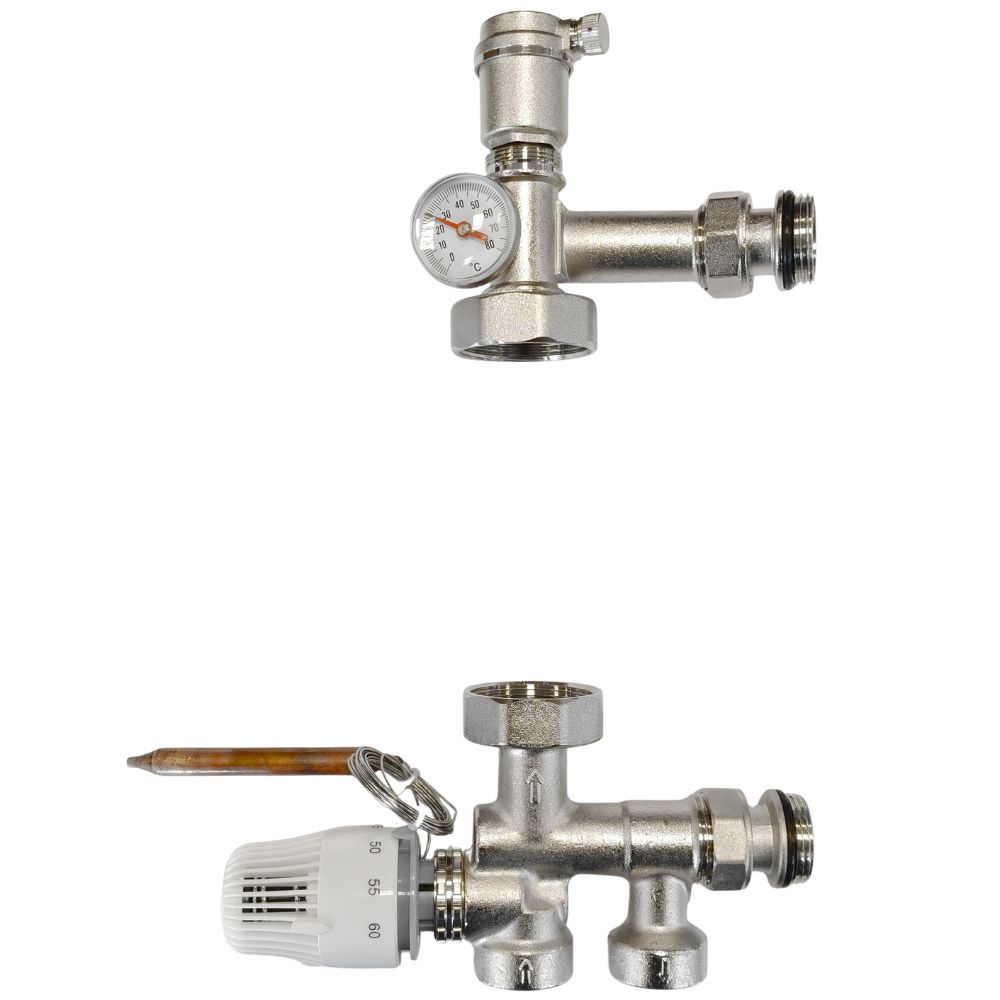 Kit amestec podele calde, intrări verticale 1", fără pompă, HYDRO-S 321