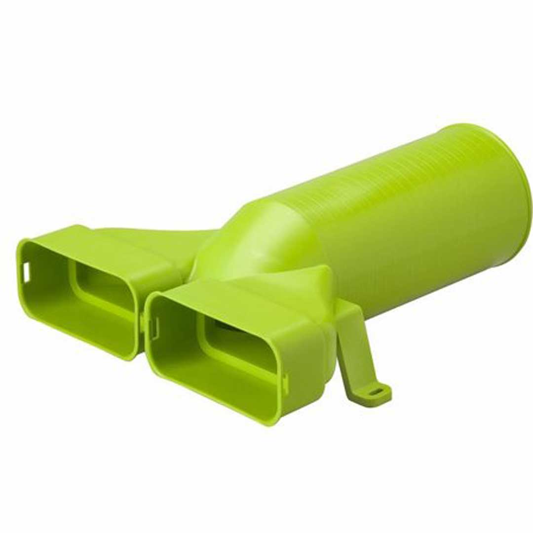 Conector drept pentru conectarea a 2 tuburi ovale cu grila de ventilare