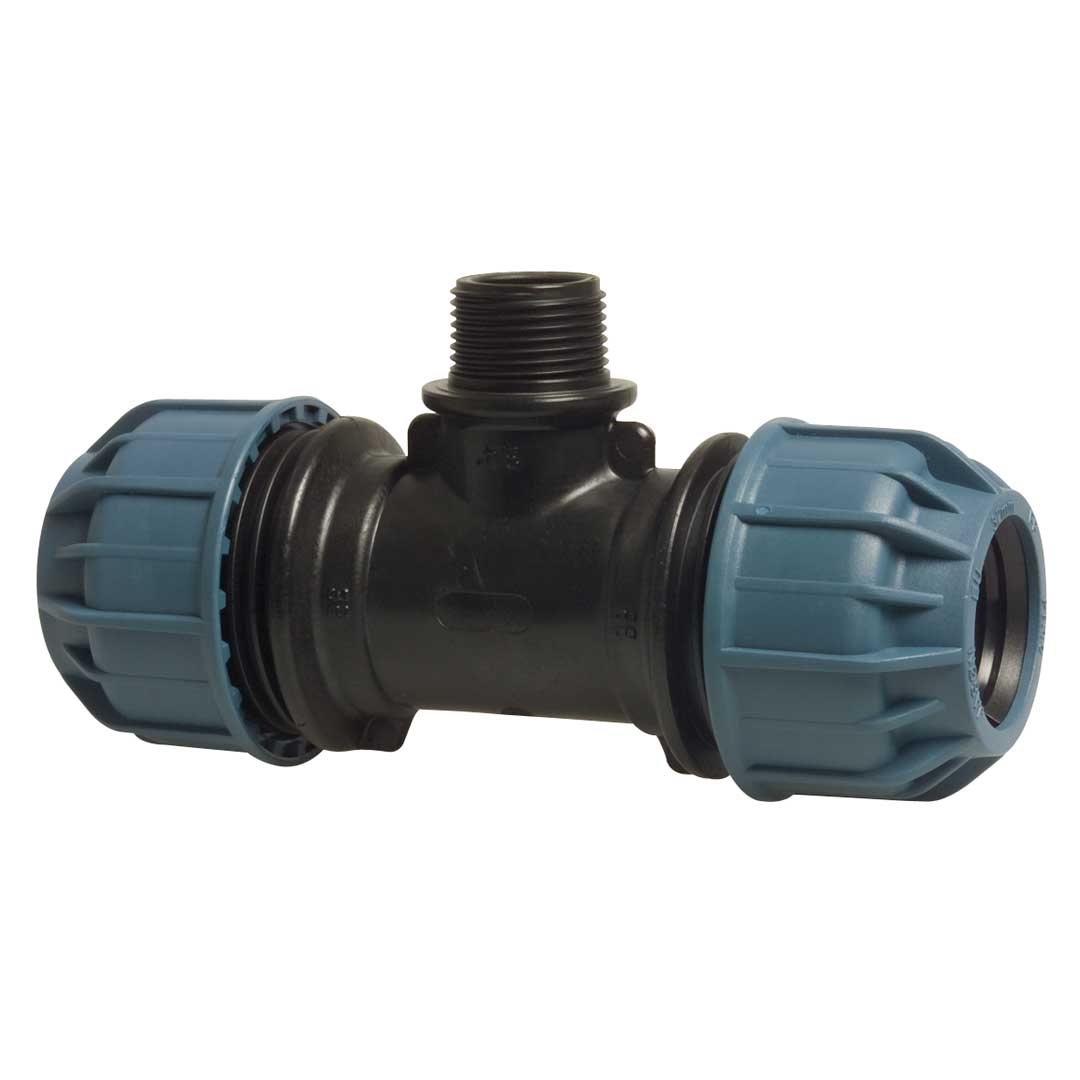 Teu compresiune PN 10, M - 25x3/4"