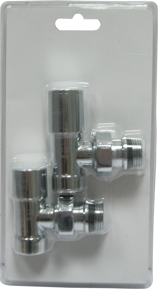Set robineți tur-retur cromat 1/2" MxF