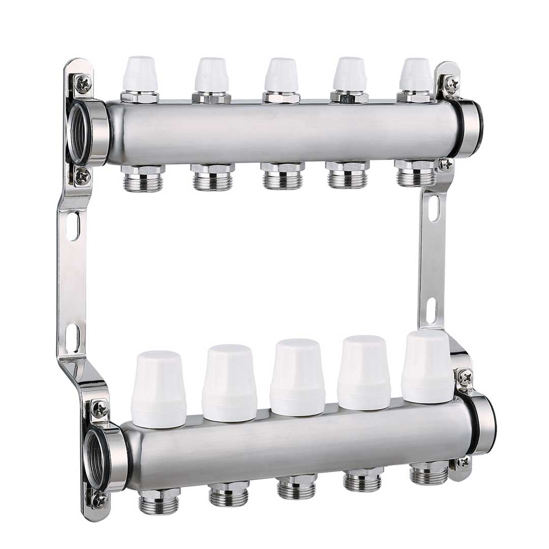 Colector complet din INOX, HYDRO-S - 10 căi - 1’’x3/4’’