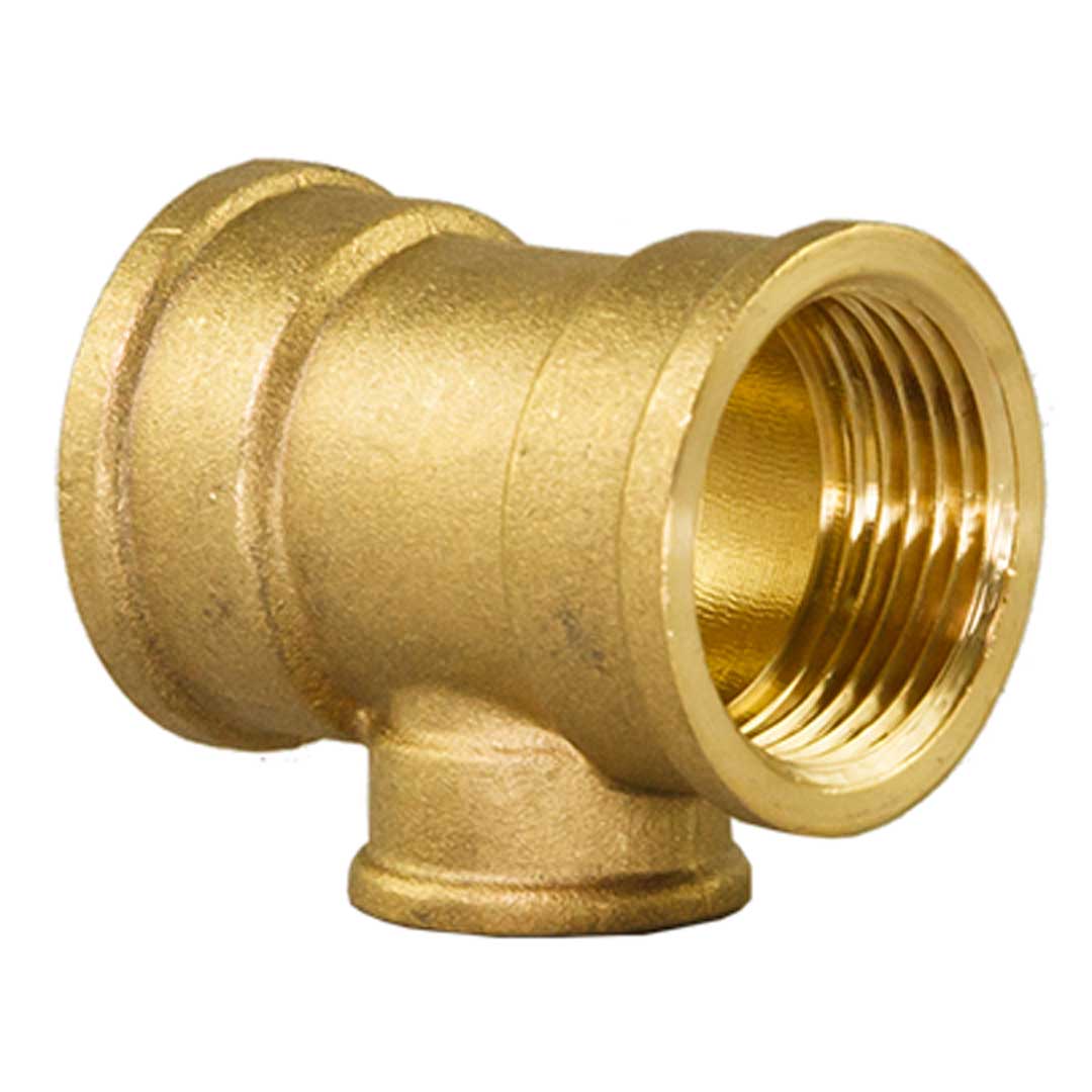 Teu din alamă redus FFF - 1"x3/4"