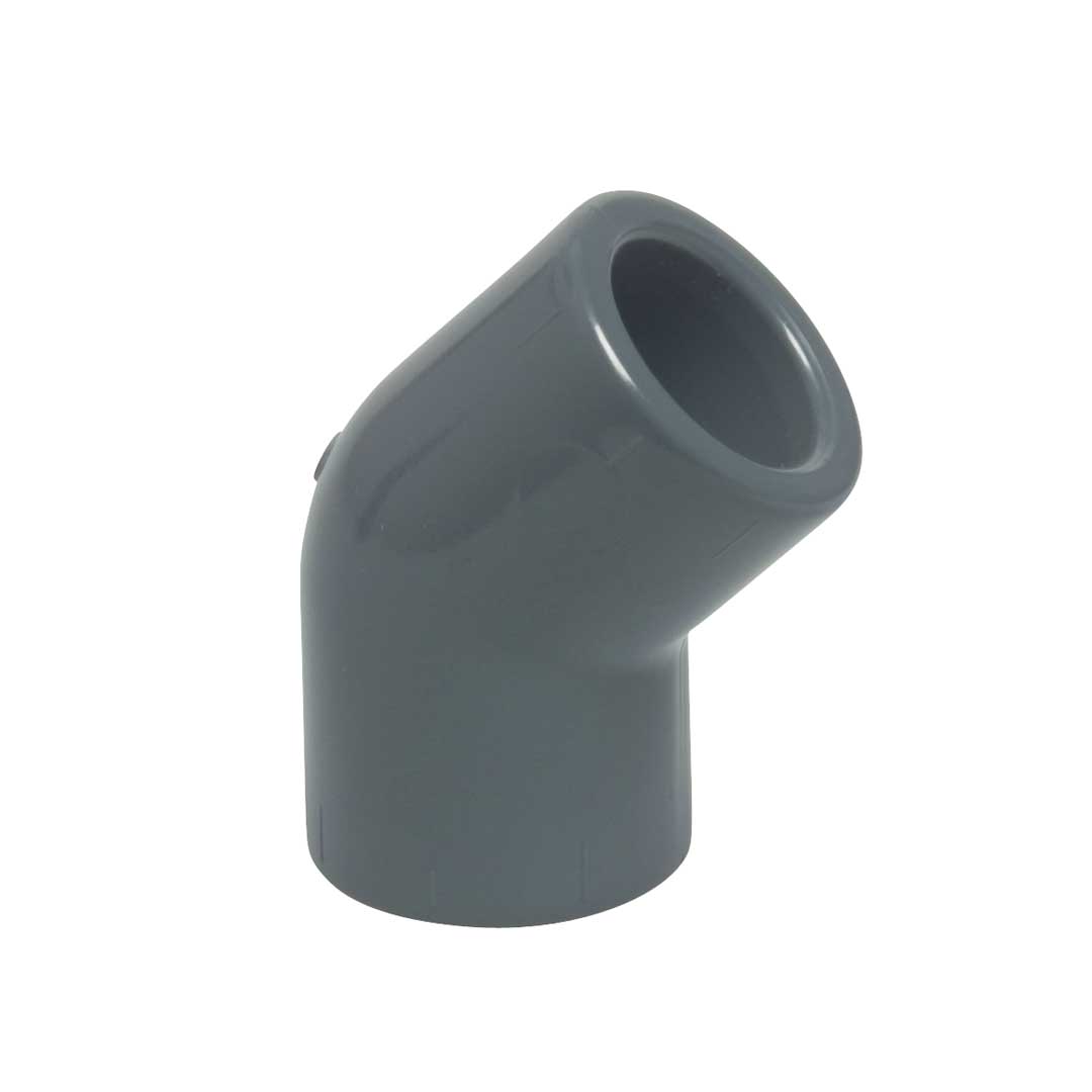 Cot PVC lipire 45º - 63 mm