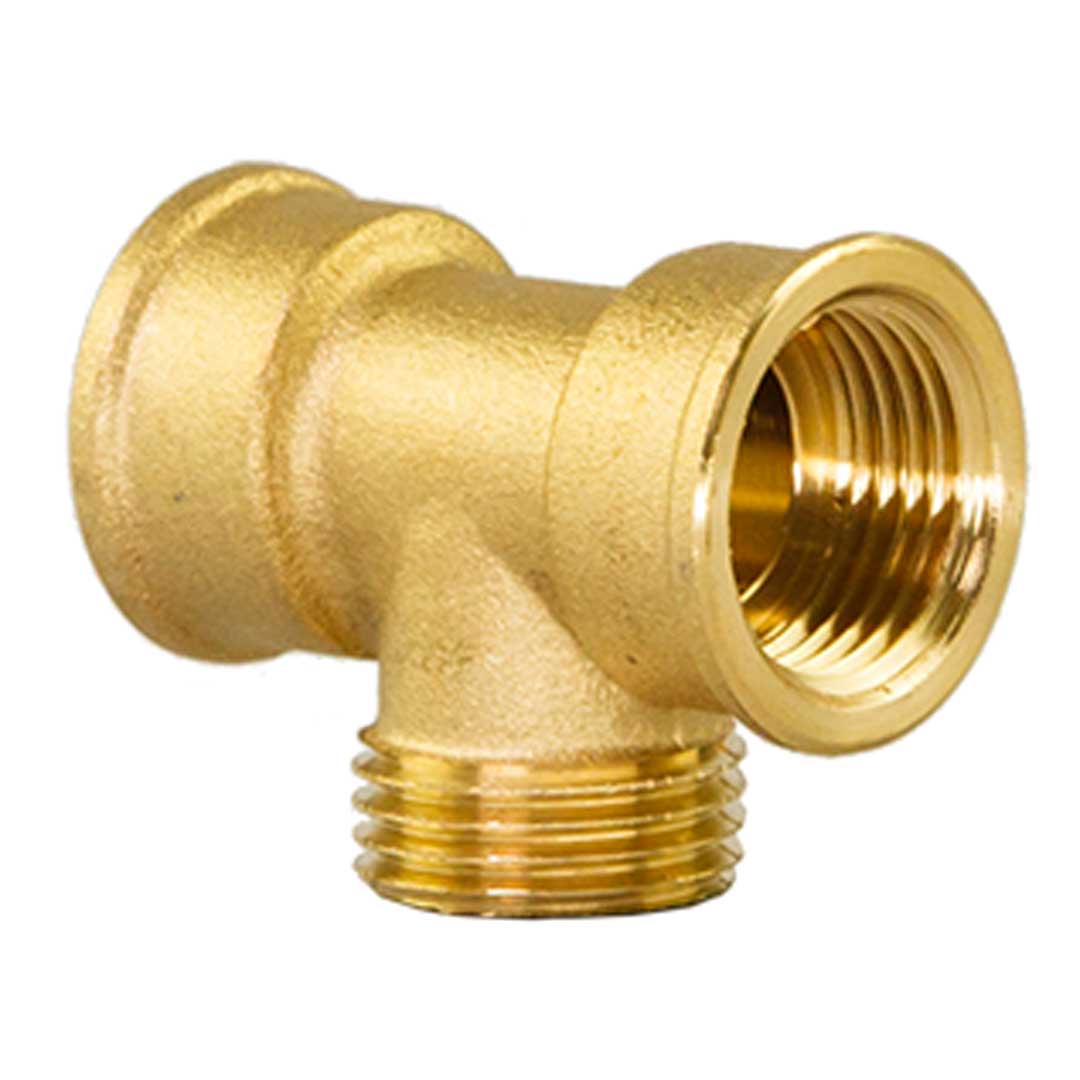 Teu din alamă egal FMF - 1/2"