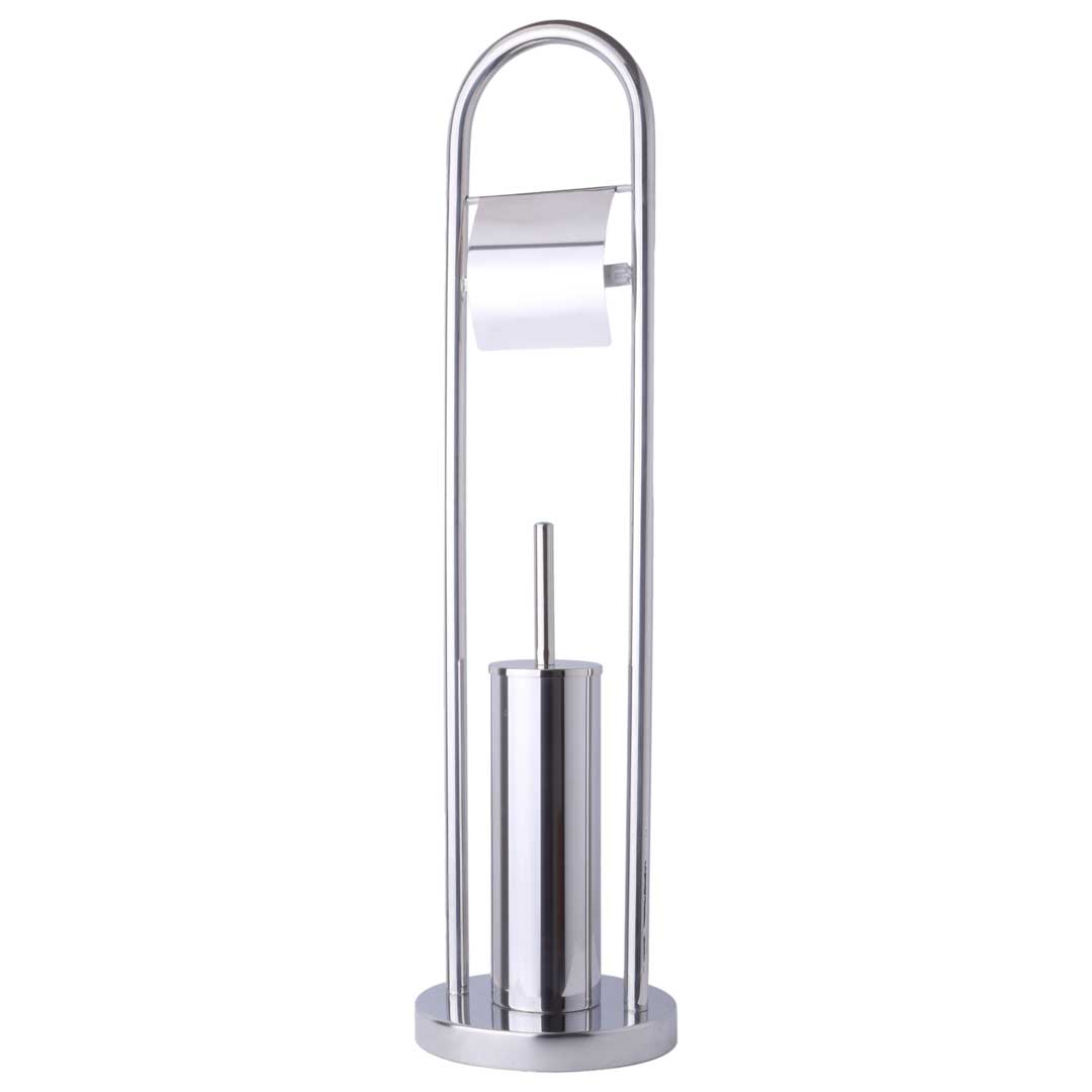 KIT: perie WC cu suport INOX + suport hârtie igienică