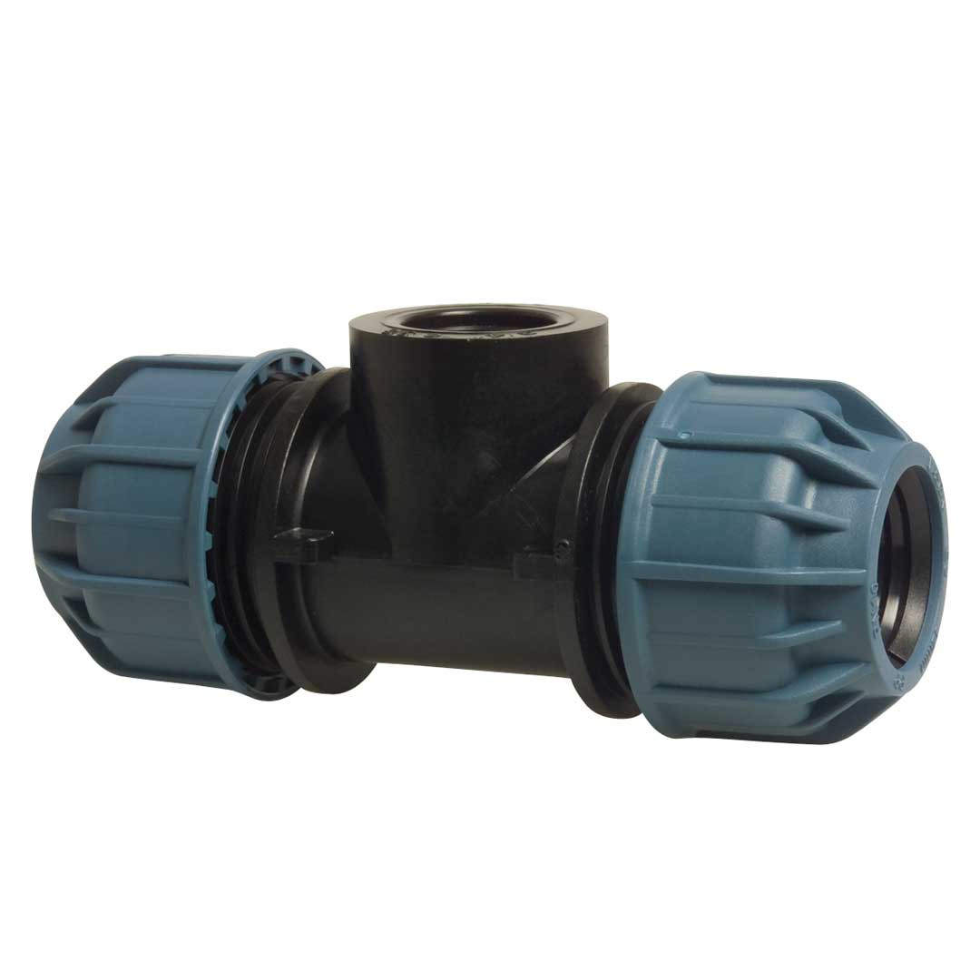 Teu compresiune PN 10, F - 20x3/4"