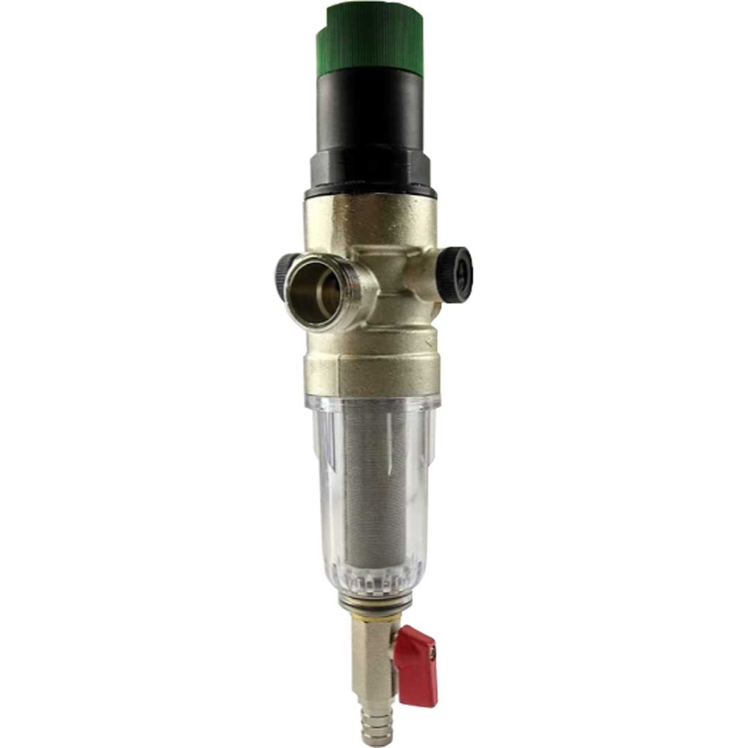 Filtru de sedimentare impurități cu reductor de presiune, manometru și racord olandez HYDRO-S
