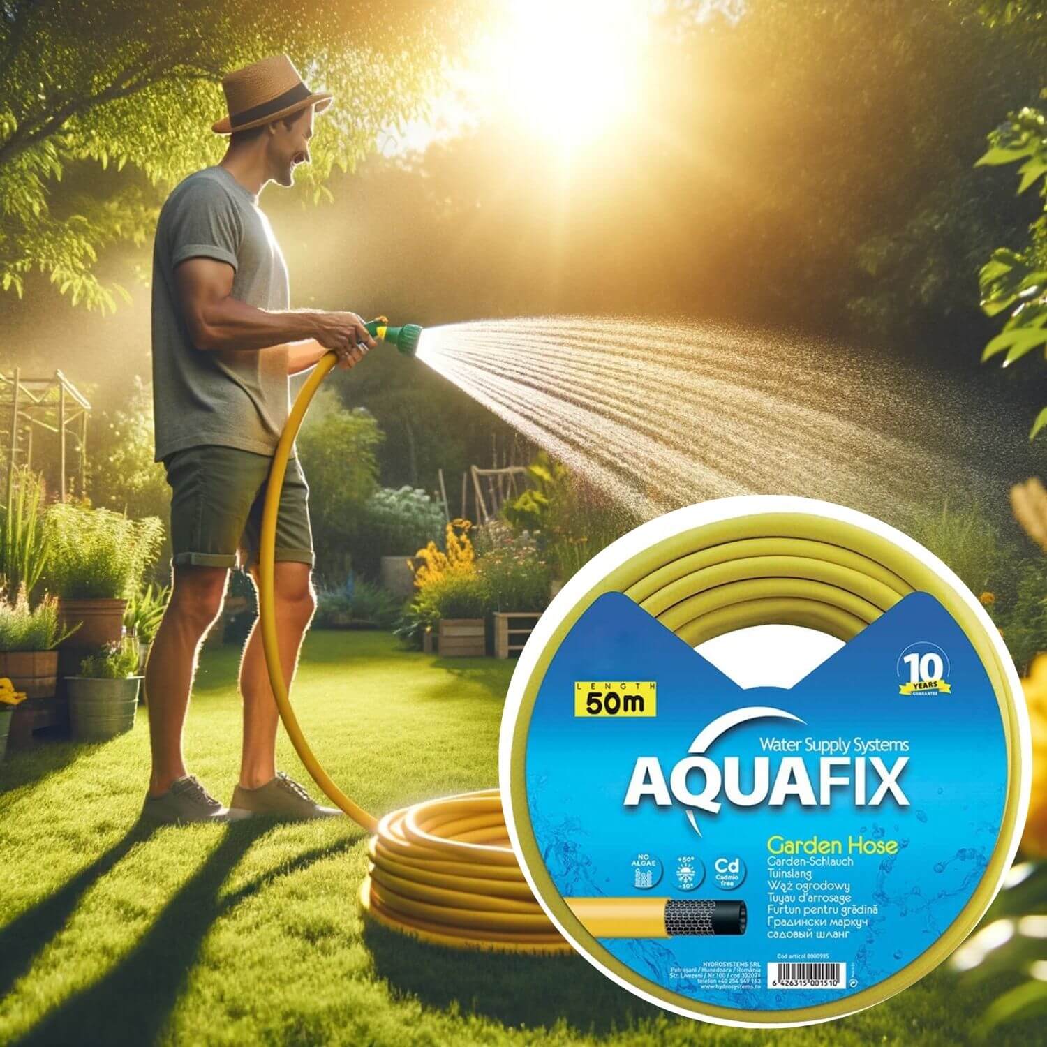 Furtun AquaFix ITALIA, 8 bar, 13 mm, 50 m