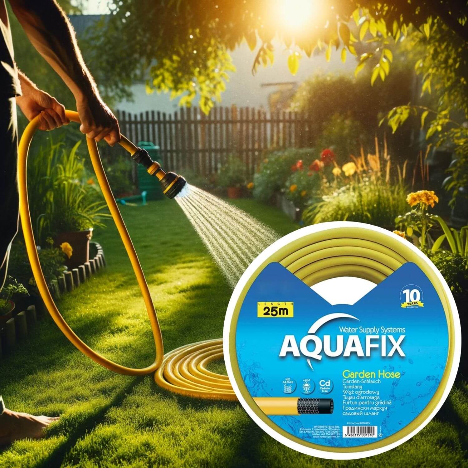 Furtun AquaFix ITALIA, 8 bar, 16 mm, 25 m