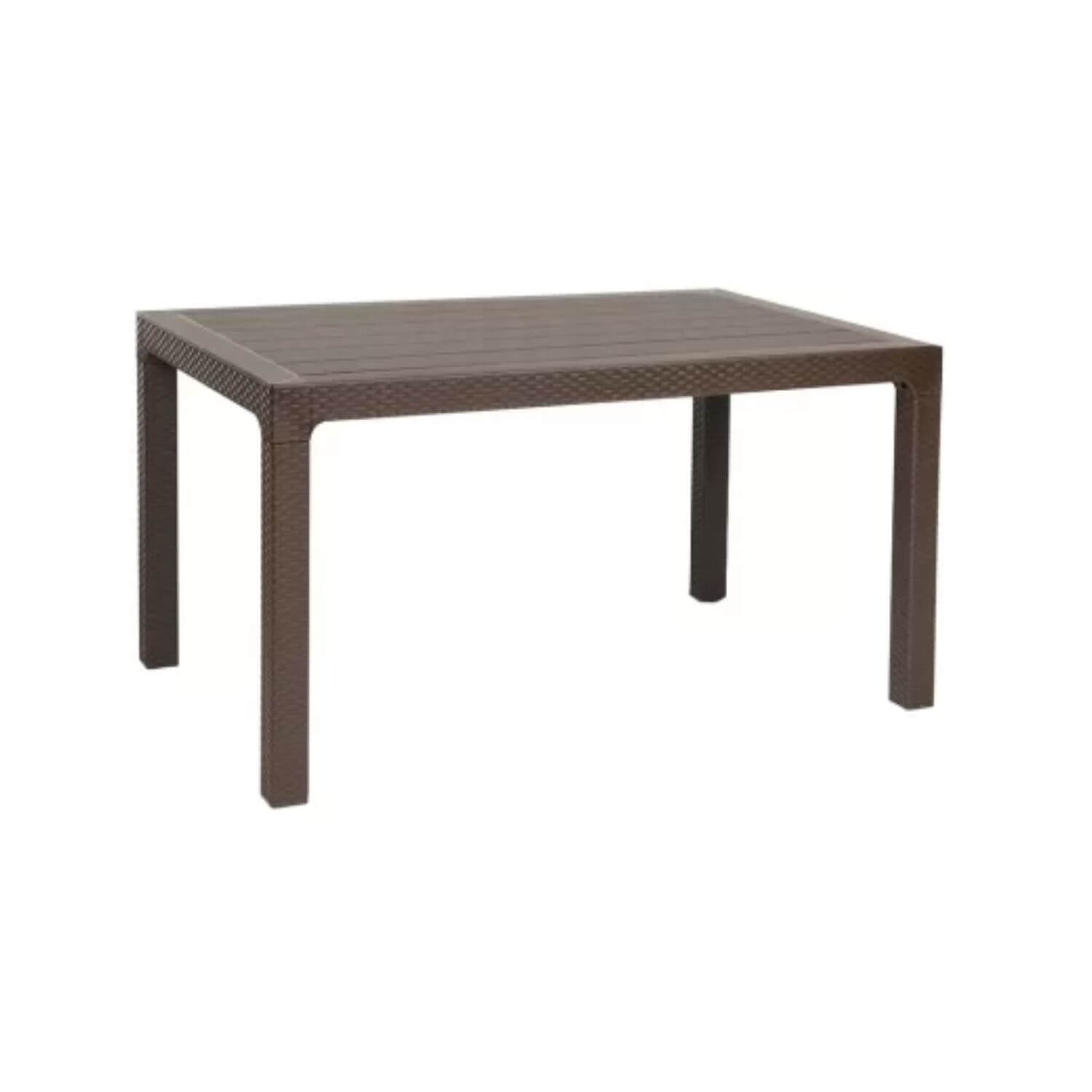 Masă Rattan 120x70, fără sticlă, Maro